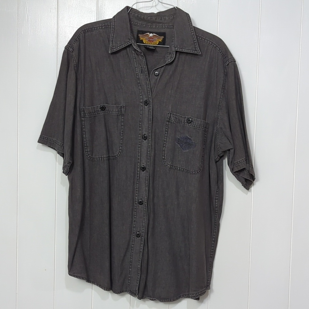 EUC Vintage Harley Davidson Button Shirt - Picture 4 of 6